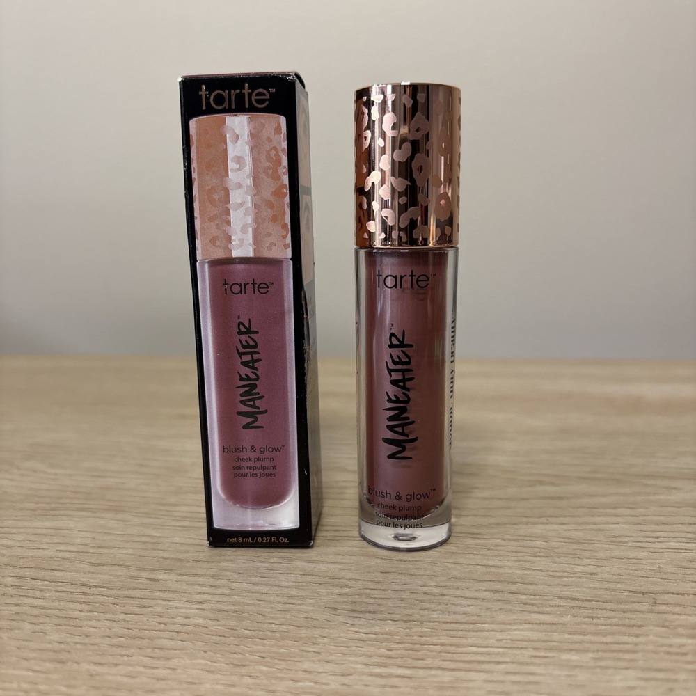 Tarte RASPBERRY Maneater Blush‎ & Glow Cheek Plump Full Size .27 oz NIB